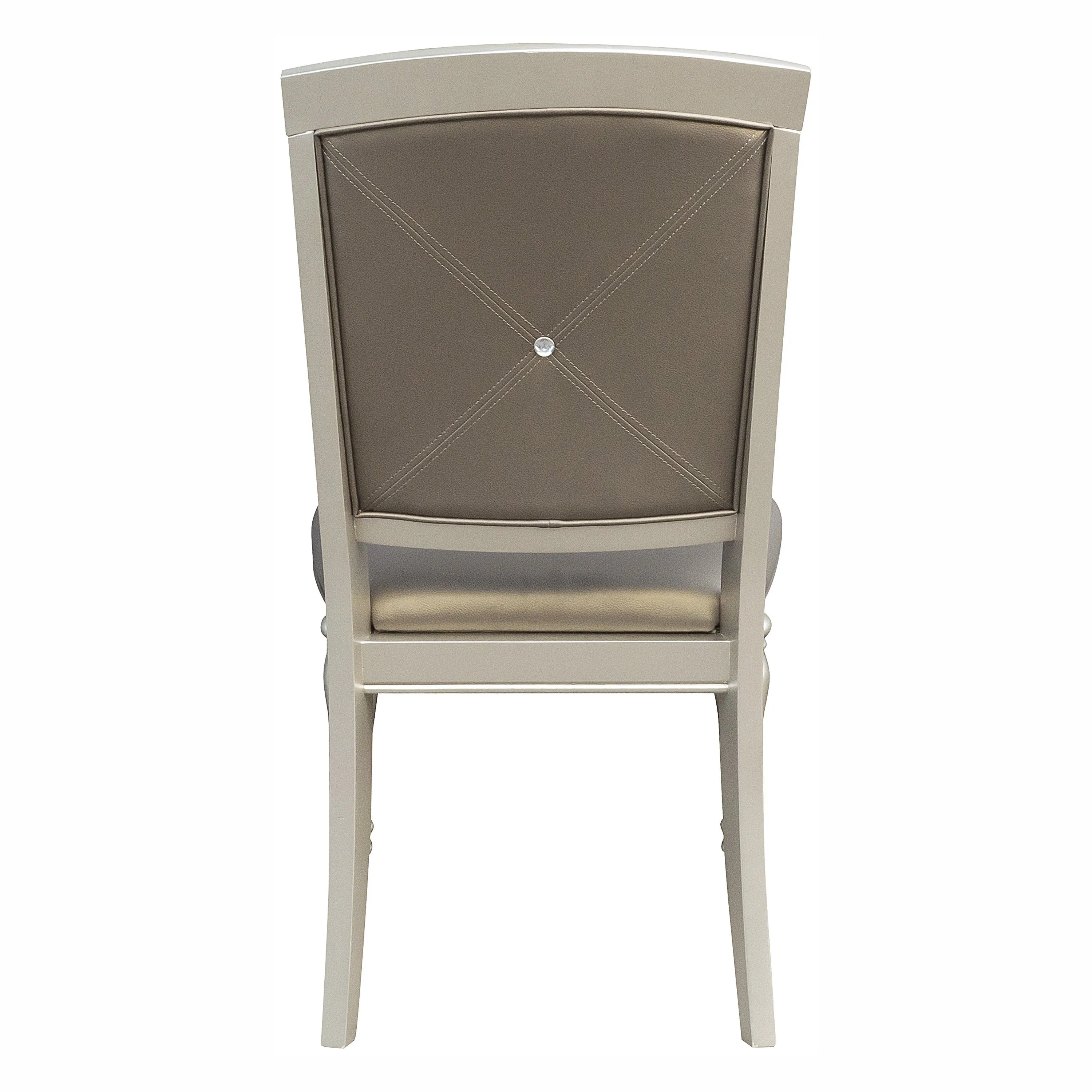 Munoz Glamorous Dining Chair (Set of 2) - Silver