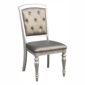 Munoz Glamorous Dining Chair (Set of 2) - Silver