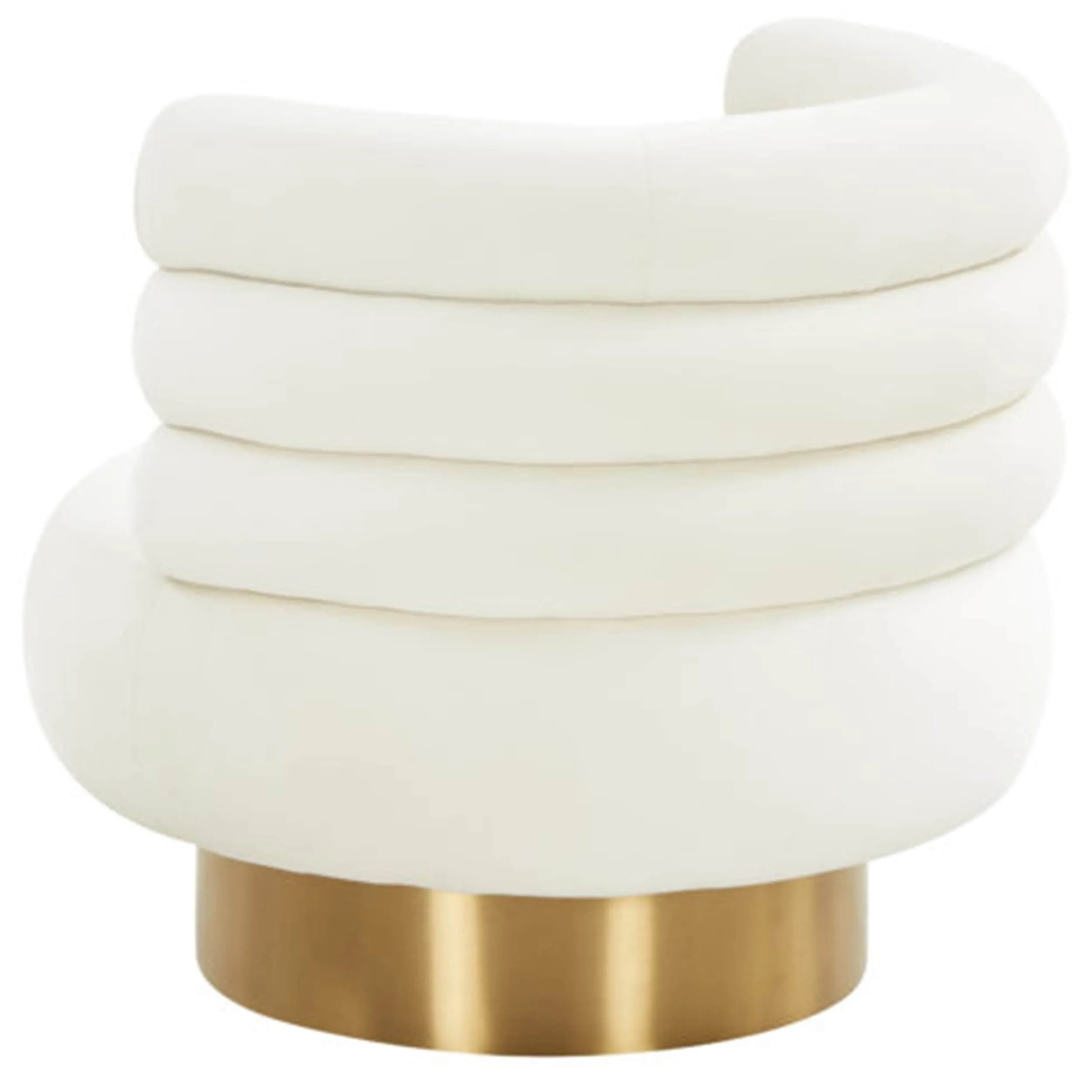 Naomi Swivel Chair Velvet, Cream