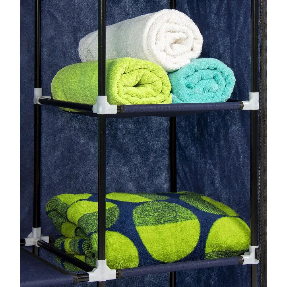 (Net) HCX Storage Wardrobe Portable Closet Organizer Wardrobe Storage Organizer with 10 Shelves Quick and Easy to Assemble Extra Space / 68150