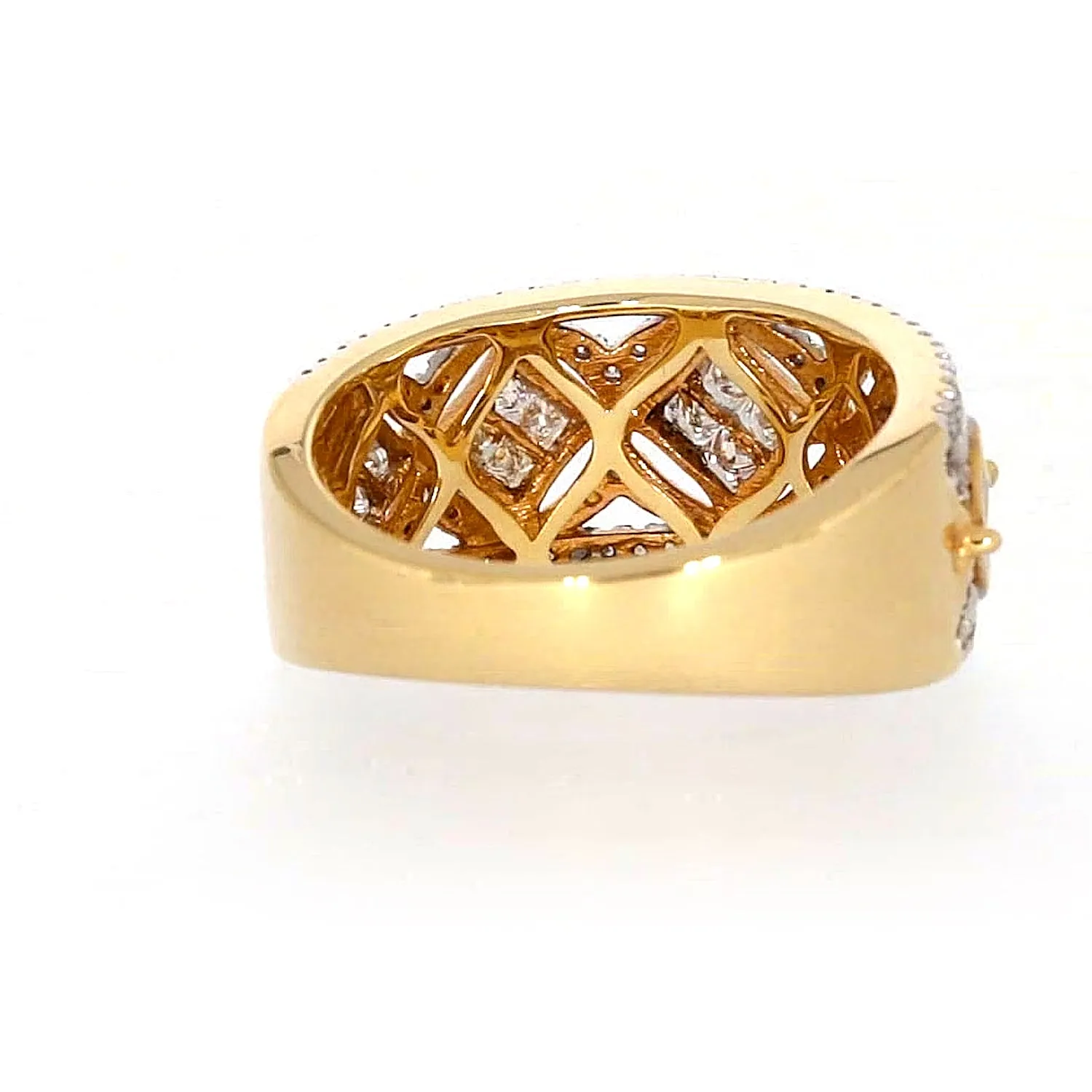 New York 14ct Yellow Gold Princess Cut with 3/4 CARAT tw of Diamonds Ring