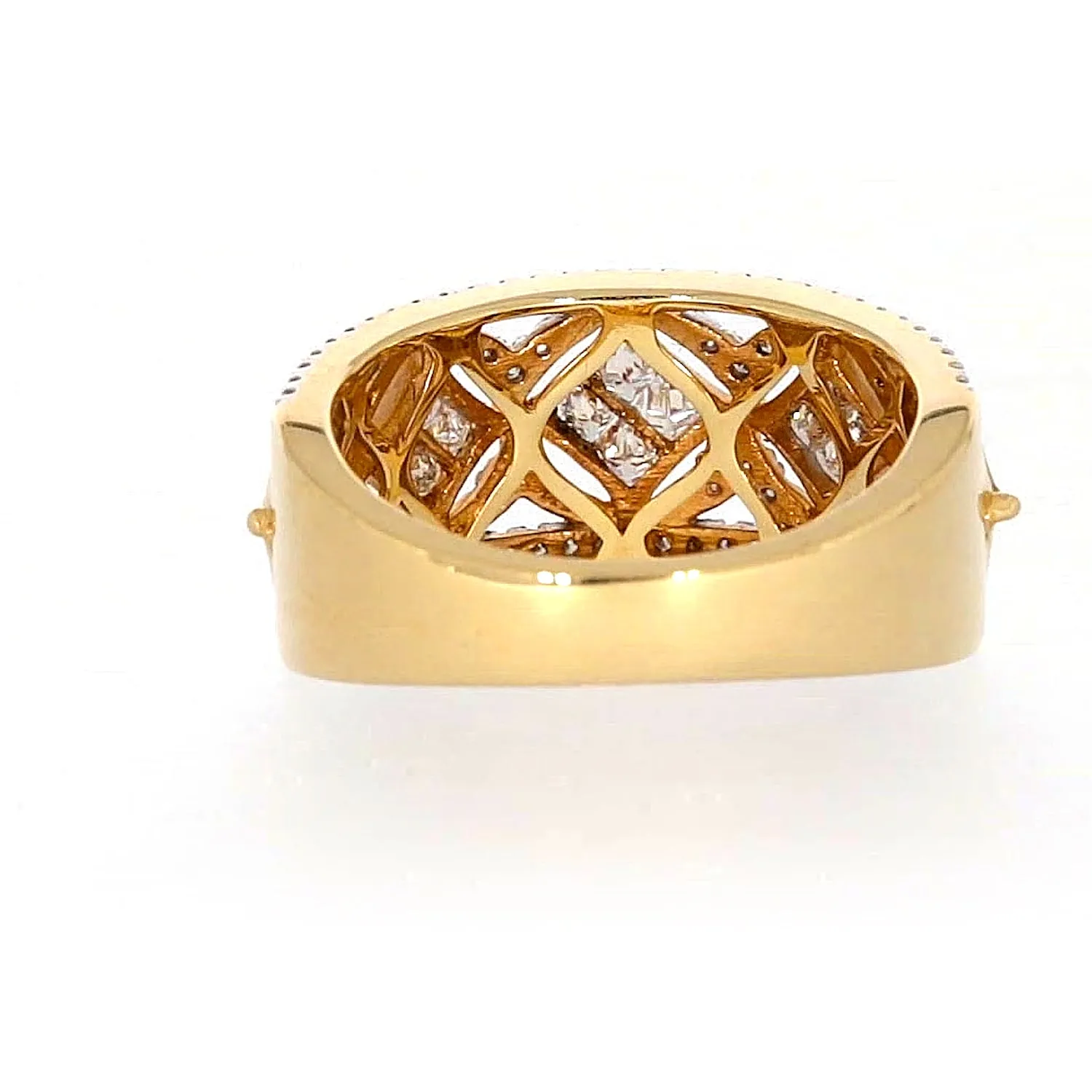 New York 14ct Yellow Gold Princess Cut with 3/4 CARAT tw of Diamonds Ring