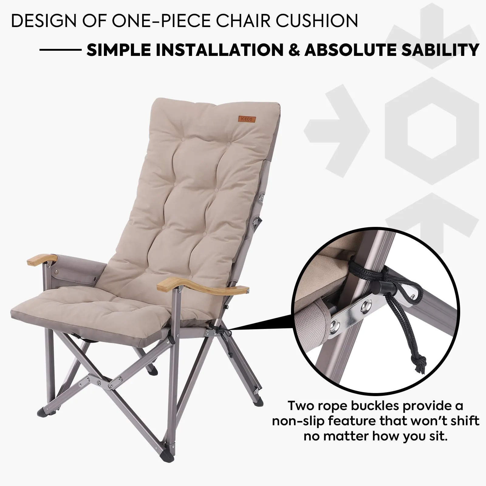New！Flannel Cushion for High-back Camping Chair | ICECO