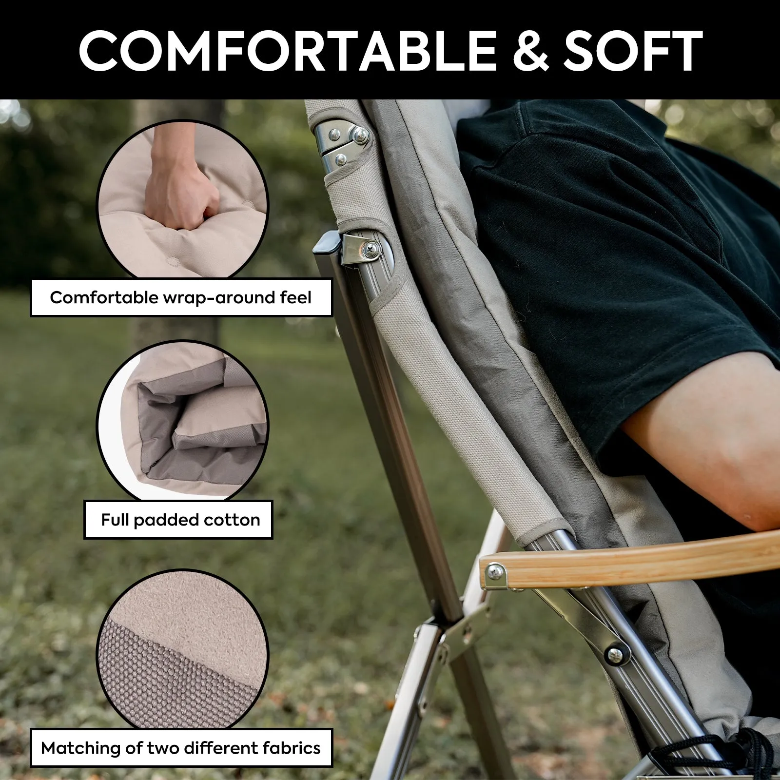 New！Flannel Cushion for High-back Camping Chair | ICECO