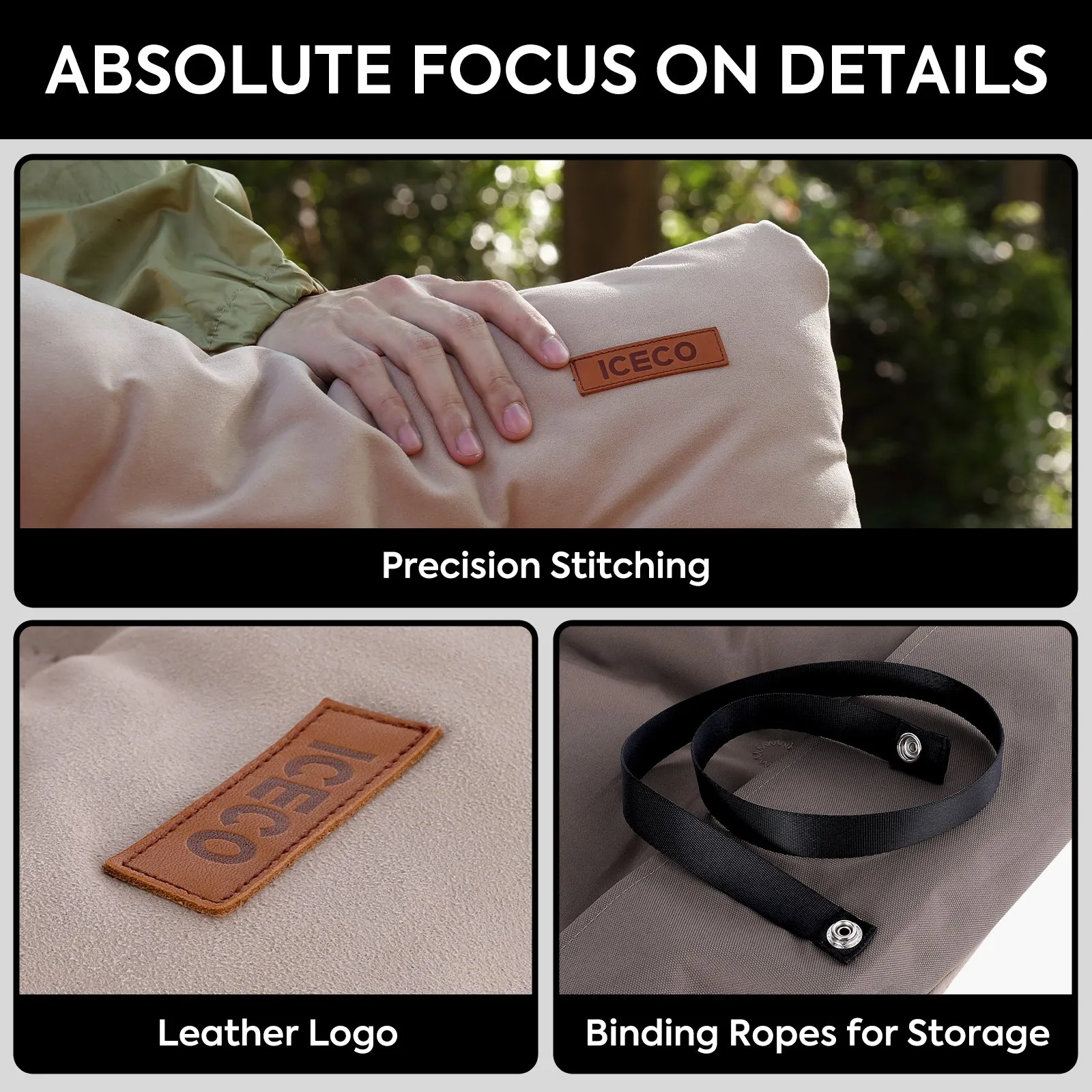 New！Flannel Cushion for High-back Camping Chair | ICECO