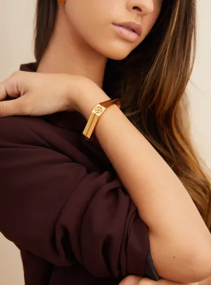 OH Poppi Bolt Handcuff Bracelet - Gold