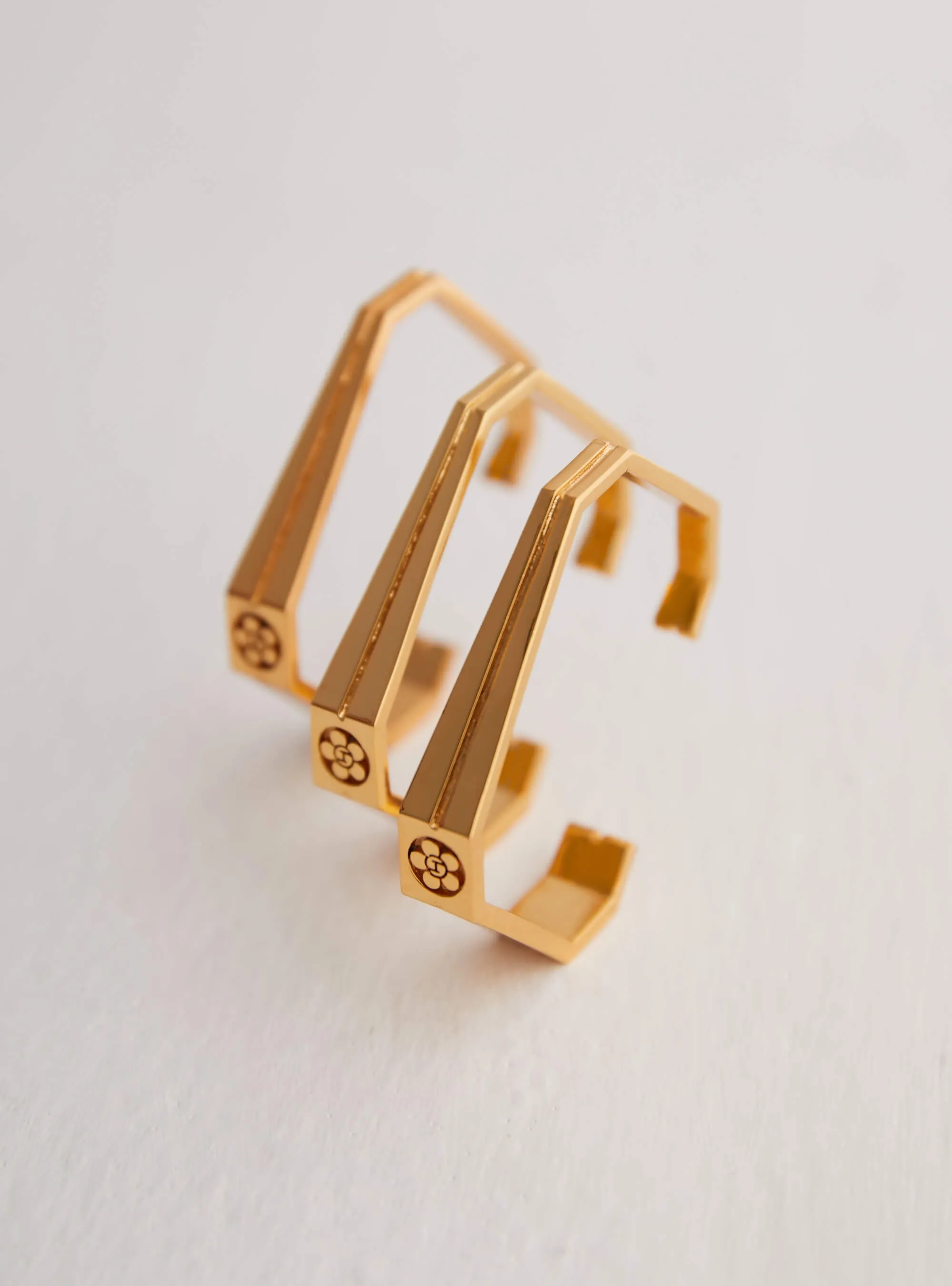 OH Poppi Bolt Handcuff Bracelet - Gold