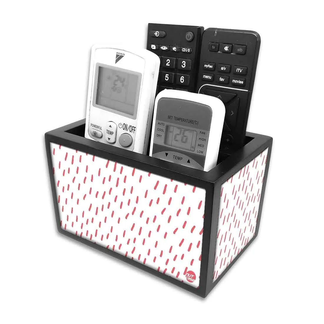 Organizer For TV AC Remotes - Pink Drops