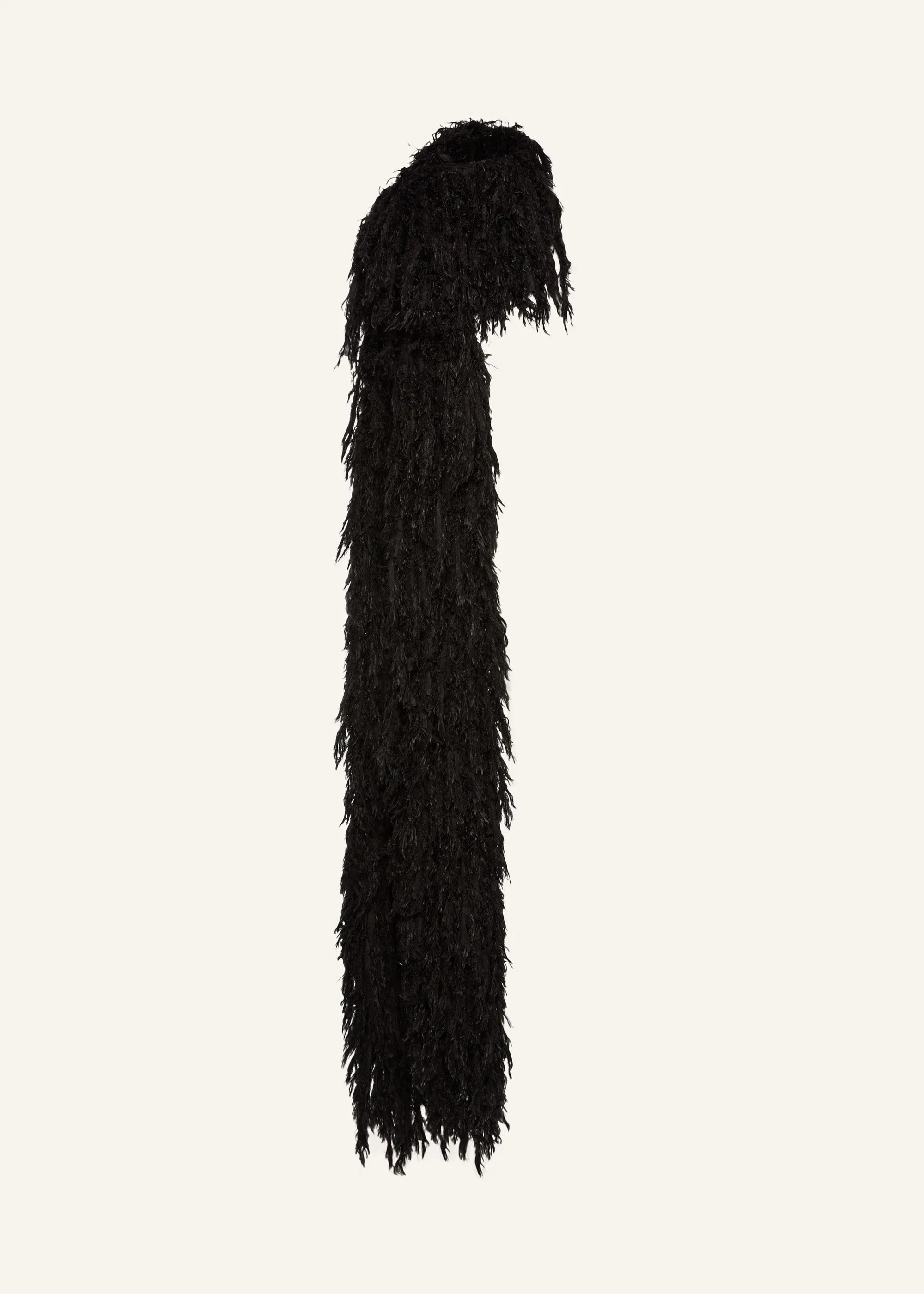 Ostrich feather boa in black
