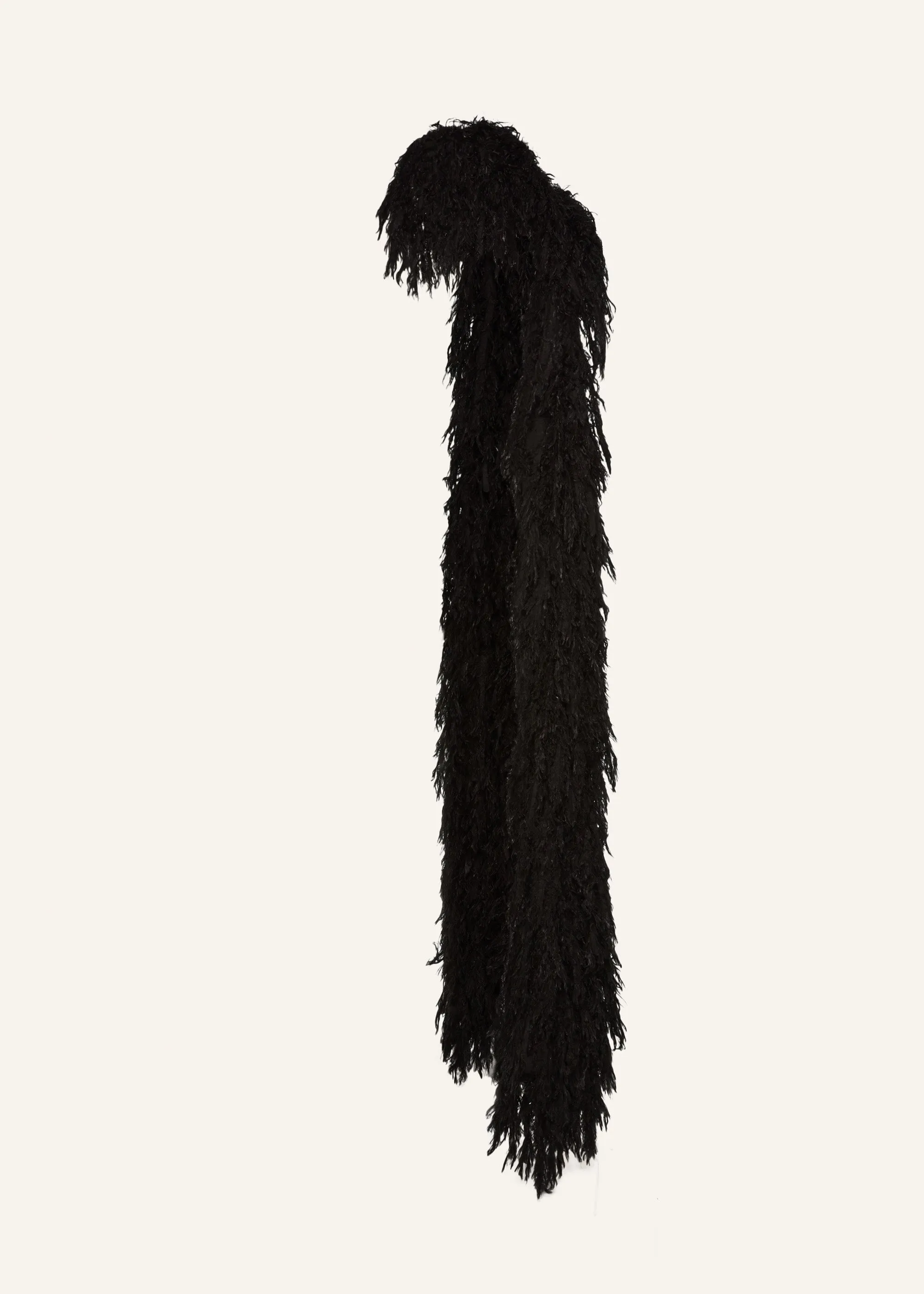 Ostrich feather boa in black
