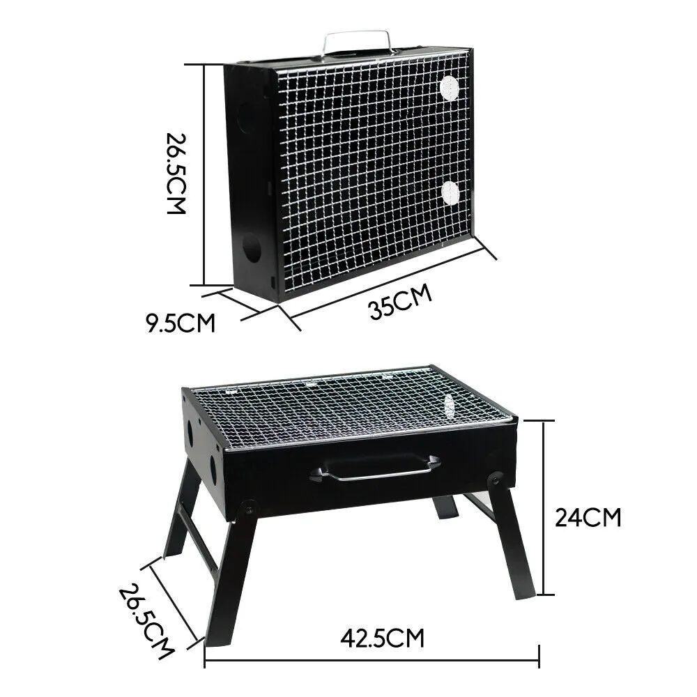 Outdoor Camping Portable & Foldable Charcoal BBQ Grill Hibachi Picnic Barbecue