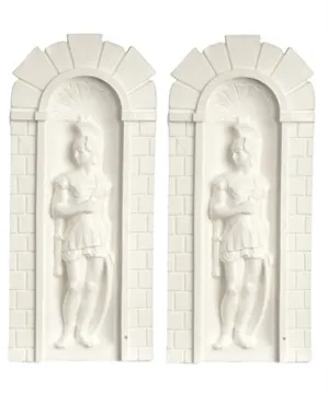 PAIR ROMAN SOLDIER NICHES