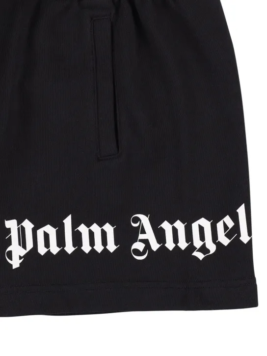 Palm Angels   Logo cotton sweat shorts 