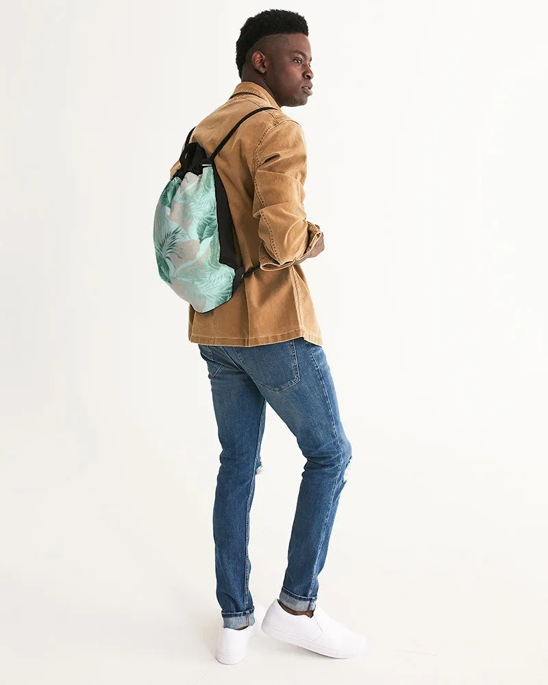 Pastel Foliage Canvas Drawstring Bag