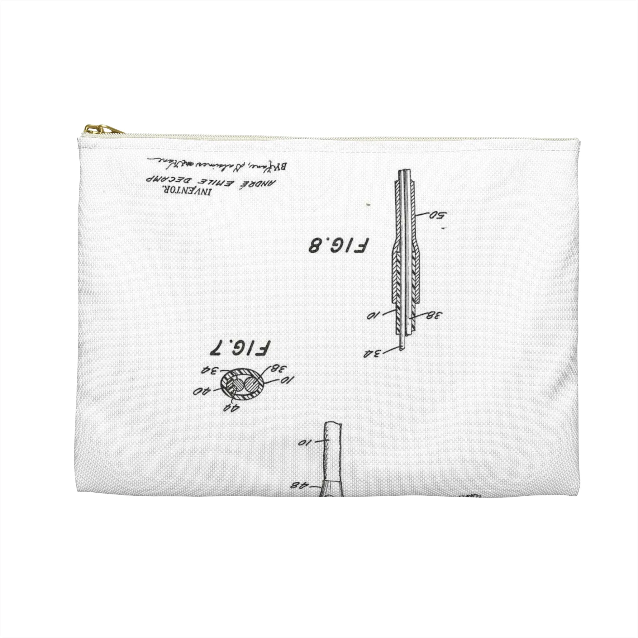 Patent Case File No. 3,041,766, Artificial Flower Structure, Inventor- Andre Emile Decamp. - DPLA - 5b42c14167aa06231801b6160e85e41a (page 8) Large Organizer Pouch with Black Zipper