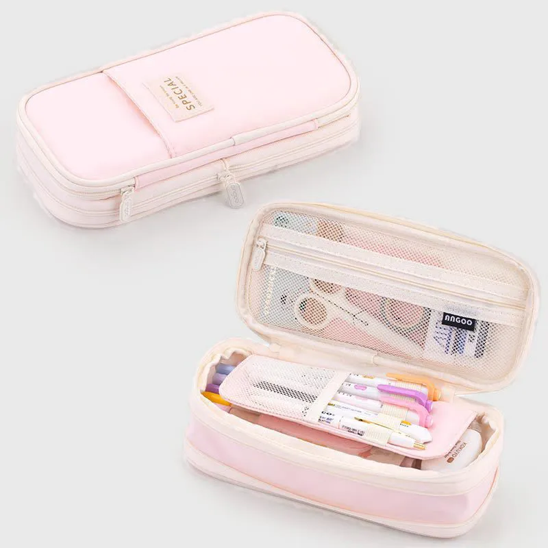Pencil Case For Study Color Matching Large Capacity Pencil Bag