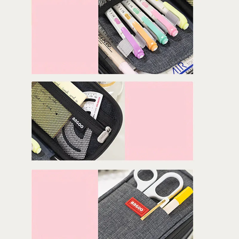 Pencil Case For Study Color Matching Large Capacity Pencil Bag