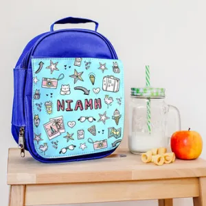 Personalised Lunch Bag With Doodle Graffiti Design