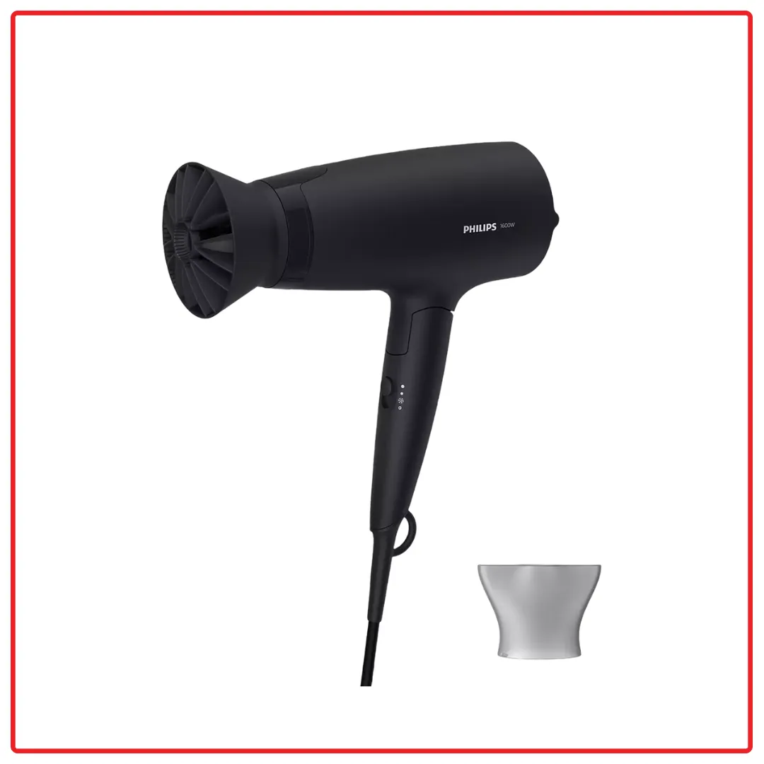 Philips BHD308 1600W Series 3000 ThermoProtect Attachment Foldable Hair Dryer