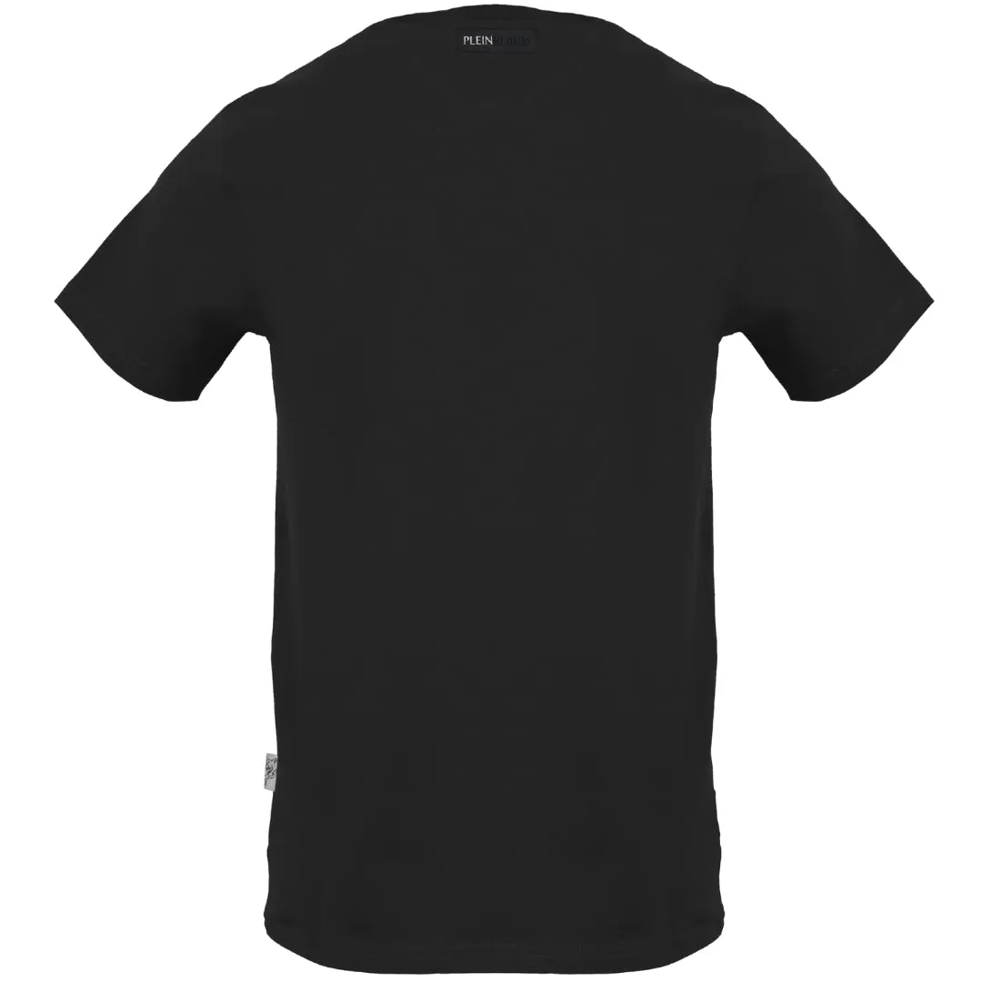 Plein Sport Large Striking Logo Black T Shirt