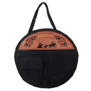 RB25 - Natural Tooled Plaque Rope Bag