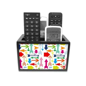 Remote Control Stand Holder Organizer For TV / AC Remotes -  Colorful Arrows