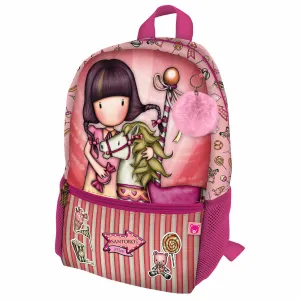 Riding the Carousel: Gorjuss Mini Salmon School Bag (26 x 34 x 11.4 cm)
