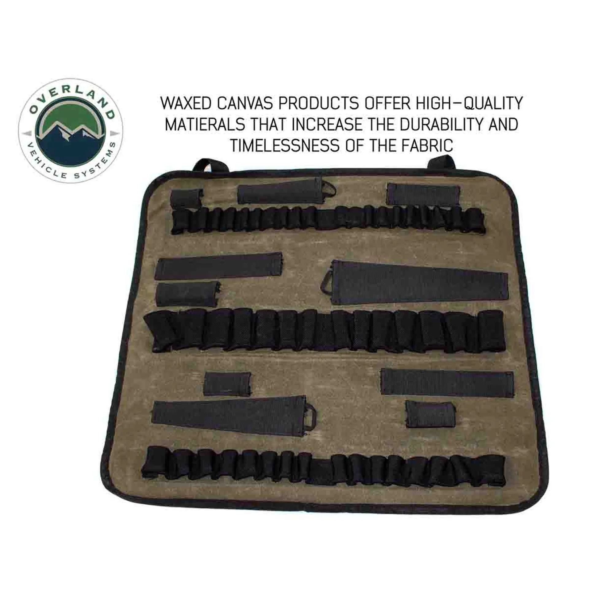 Rolled Socket Organizer Storage Bag - #16 Waxed Canvas