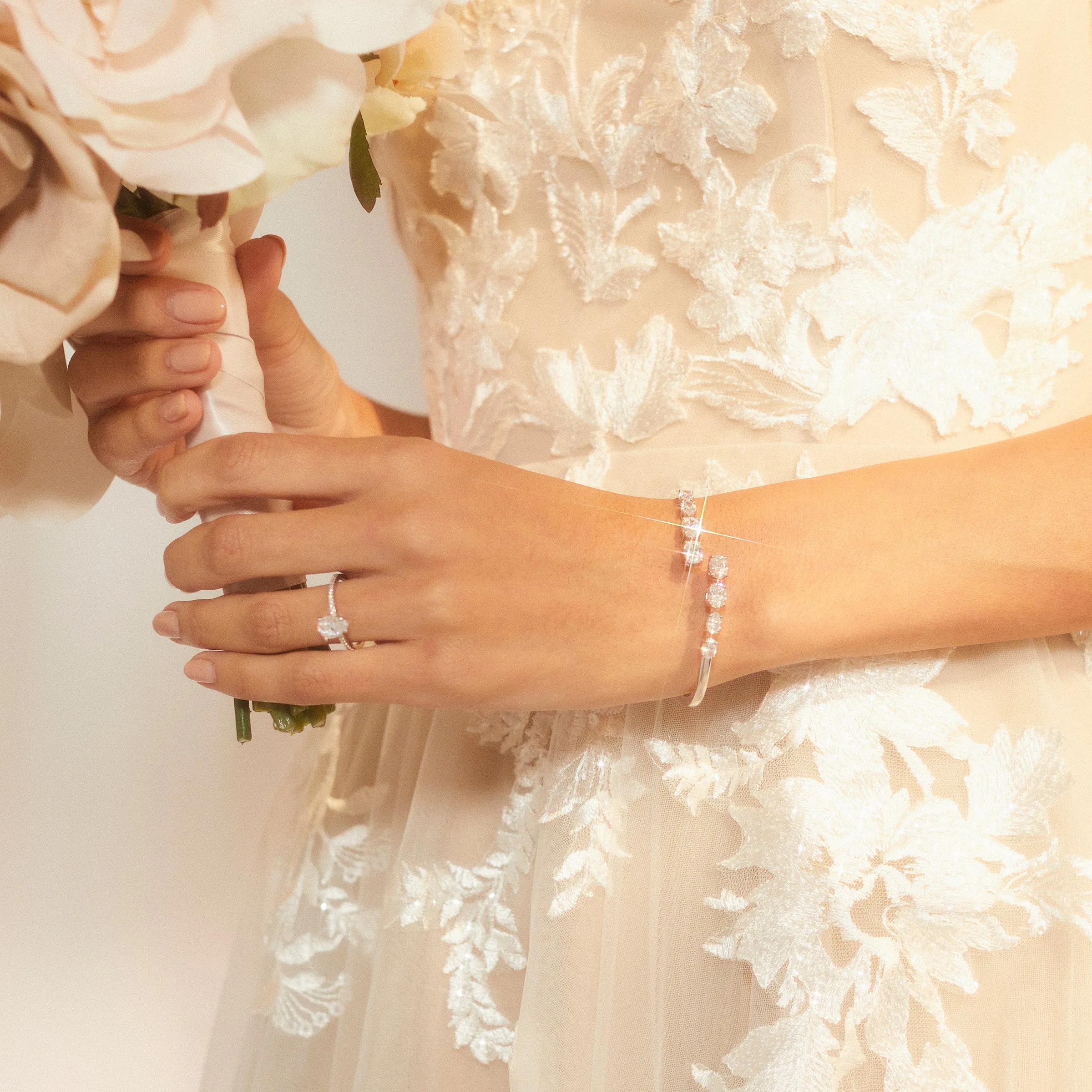 RSVP CZ BYPASS HINGE BRACELET