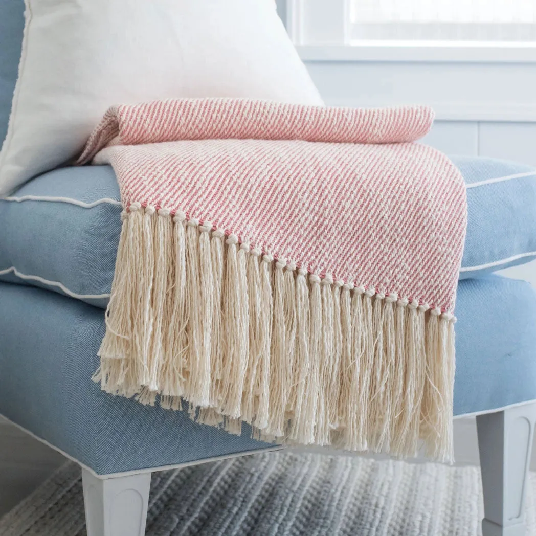 'Sconset Rose Handwoven Cotton Throw