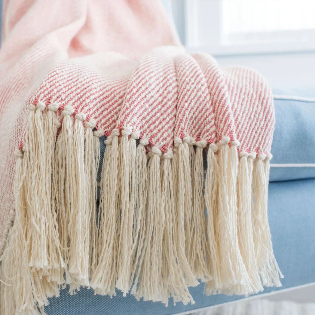 'Sconset Rose Handwoven Cotton Throw