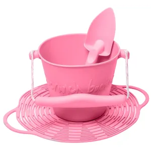 Scrunch Bucket, Spade & Bag Set - Flamingo Pink