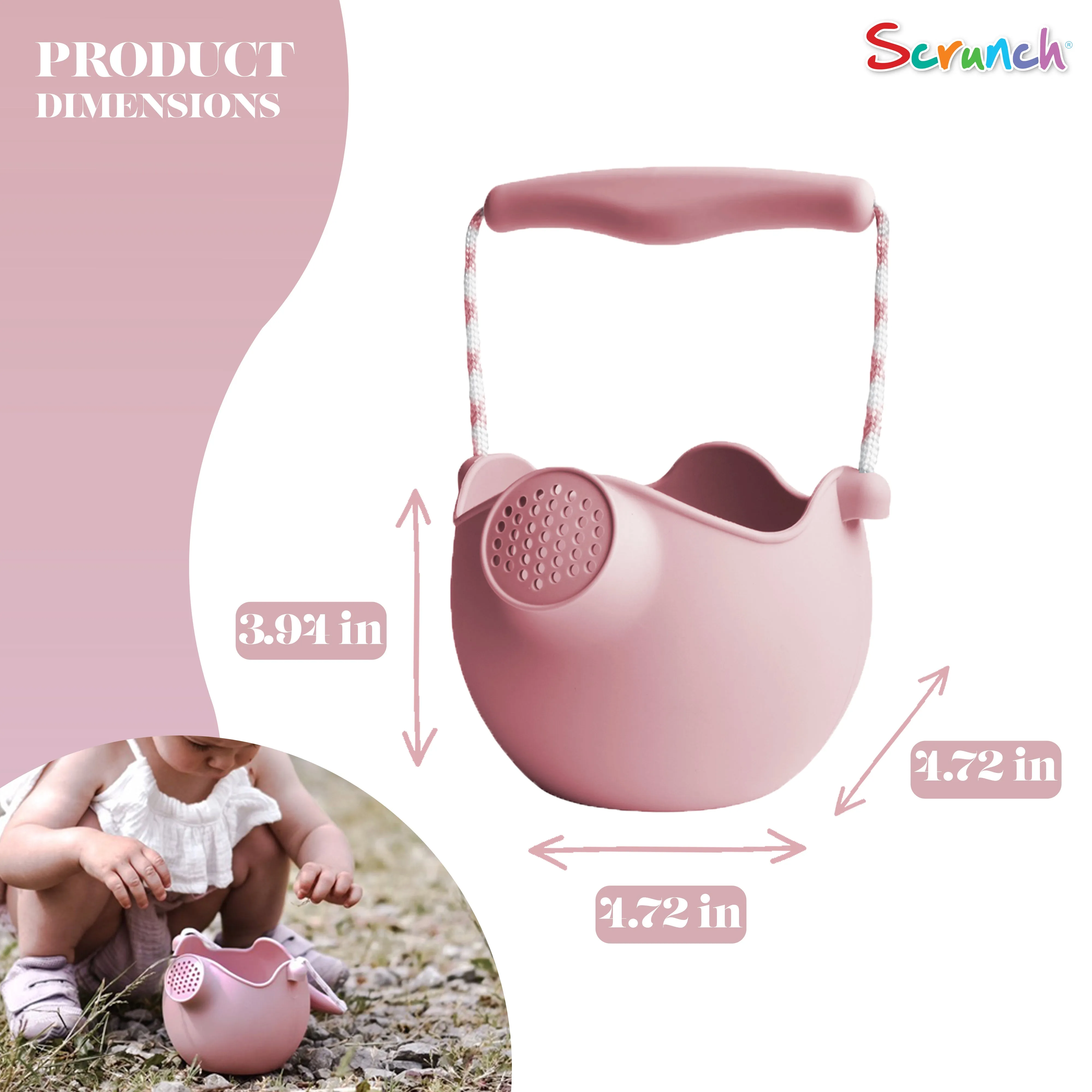 Scrunch - Watering Can Dusty Rose