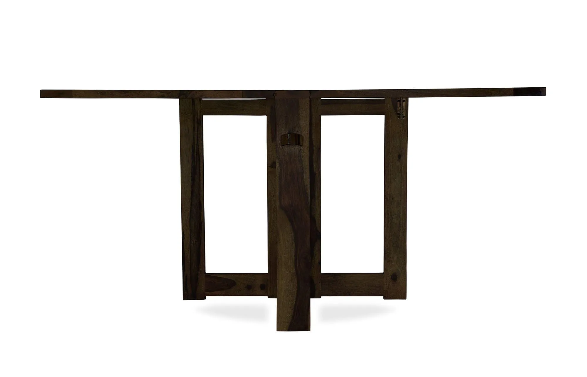 Sheesham Wood foldable dining table in walnut finish