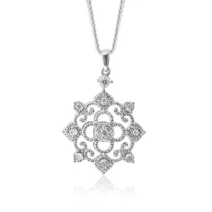 Silver 0.10 Carat Diamond Pendant