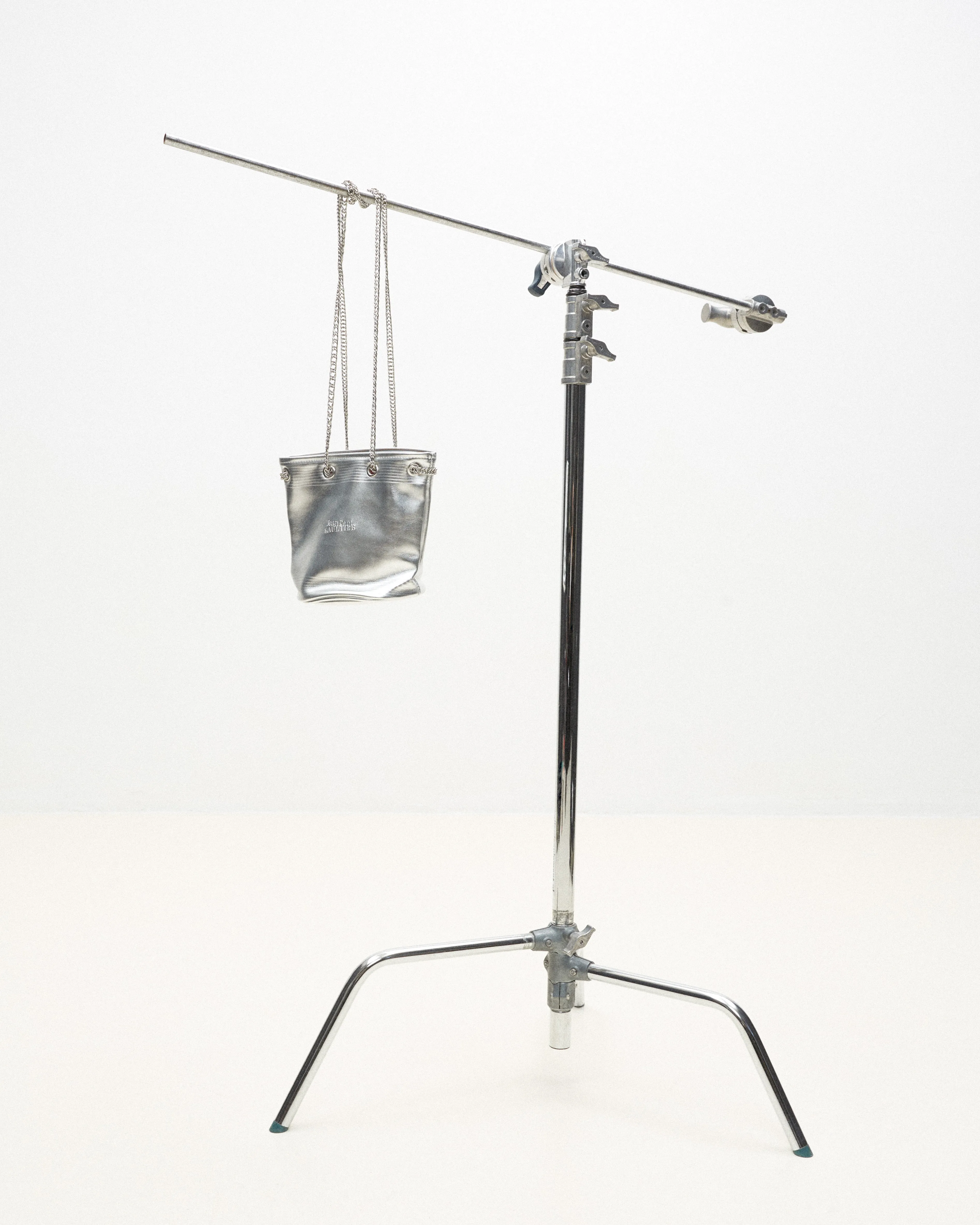 SILVER BUCKET BAG
