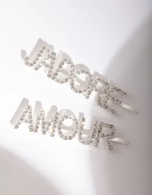 Silver J'Adore Amour Clip Pack