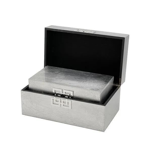 Silver Jewelry Storage Box - Set of 2