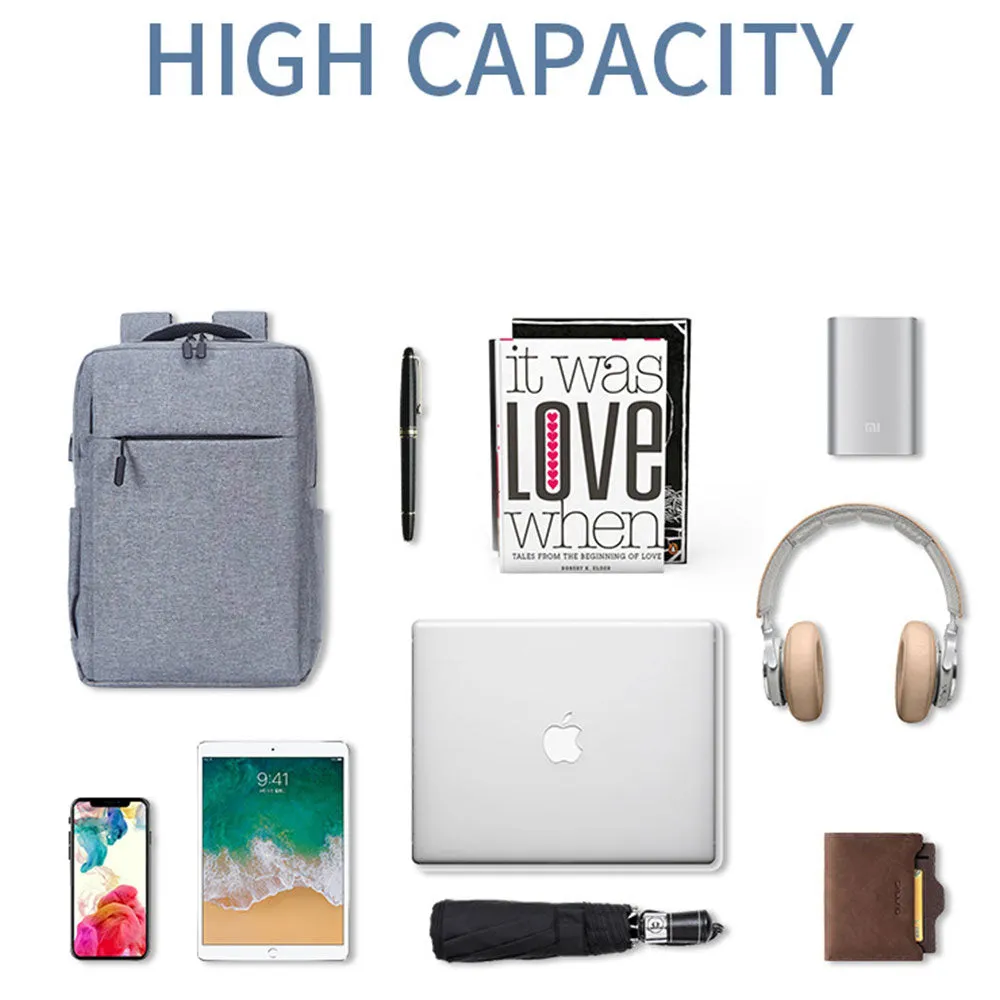 Slim Laptop Backpack for College Students High Quality Commercial Bag with USB Charging Port