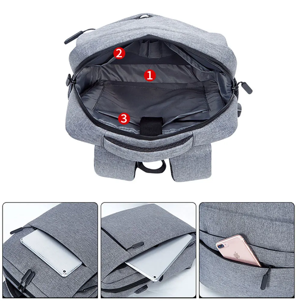 Slim Laptop Backpack for College Students High Quality Commercial Bag with USB Charging Port