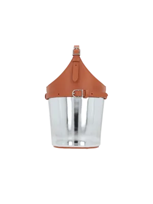 Smooth Laminated Leather Bucket Bag