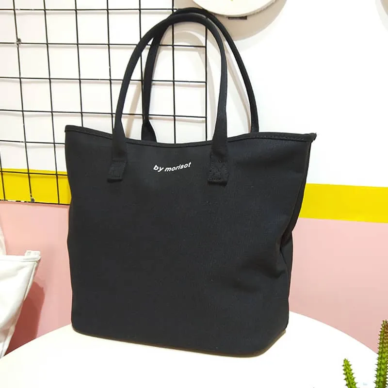 Solid color tote bag