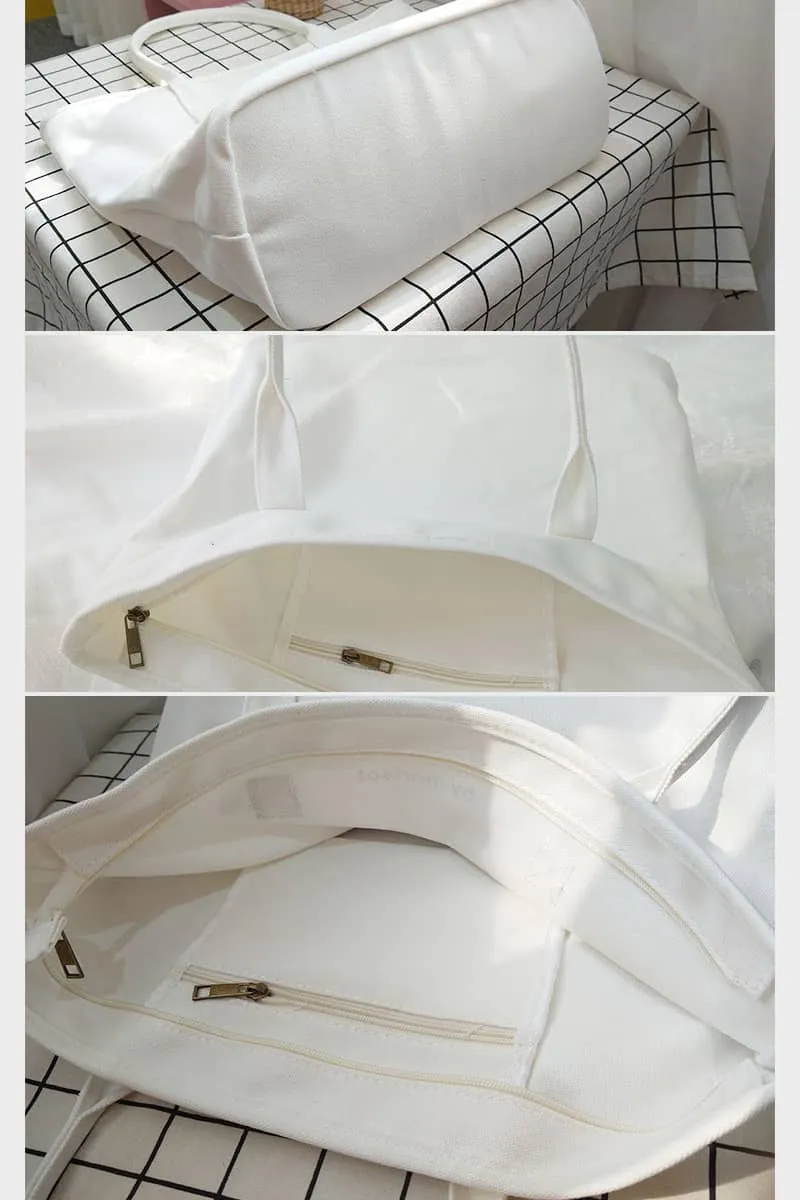 Solid color tote bag