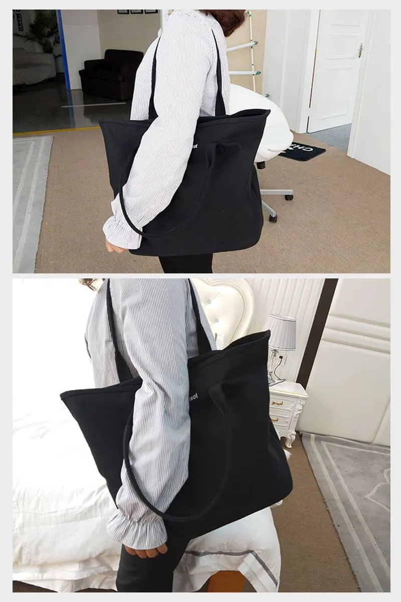 Solid color tote bag