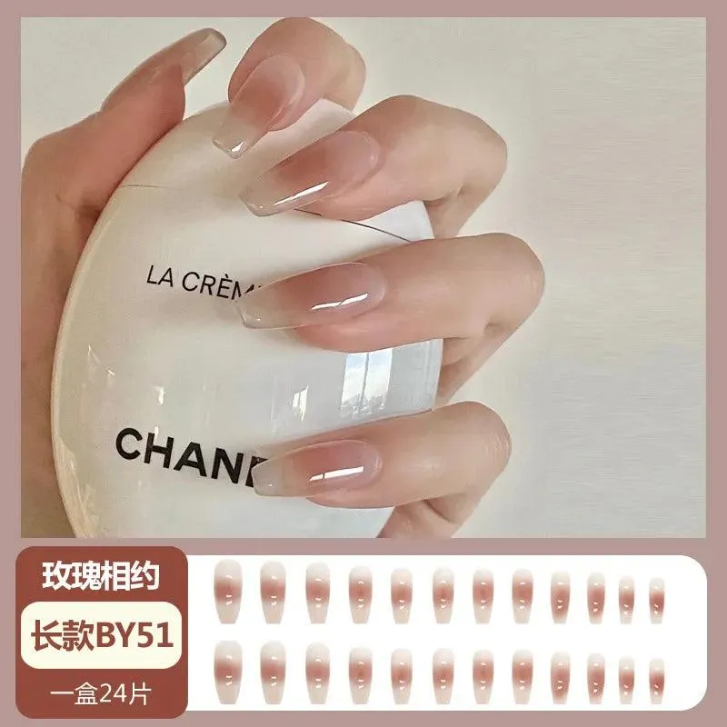 Sparkling Diamond False Nails Set: Glamorous 3D Designs
