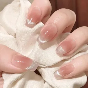 Sparkling Diamond False Nails Set: Glamorous 3D Designs