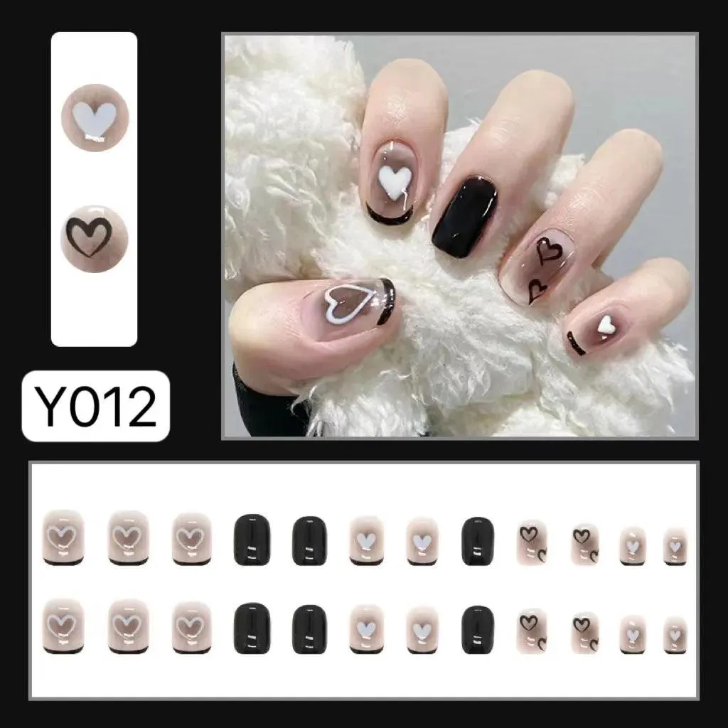 Sparkling Diamond False Nails Set: Glamorous 3D Designs