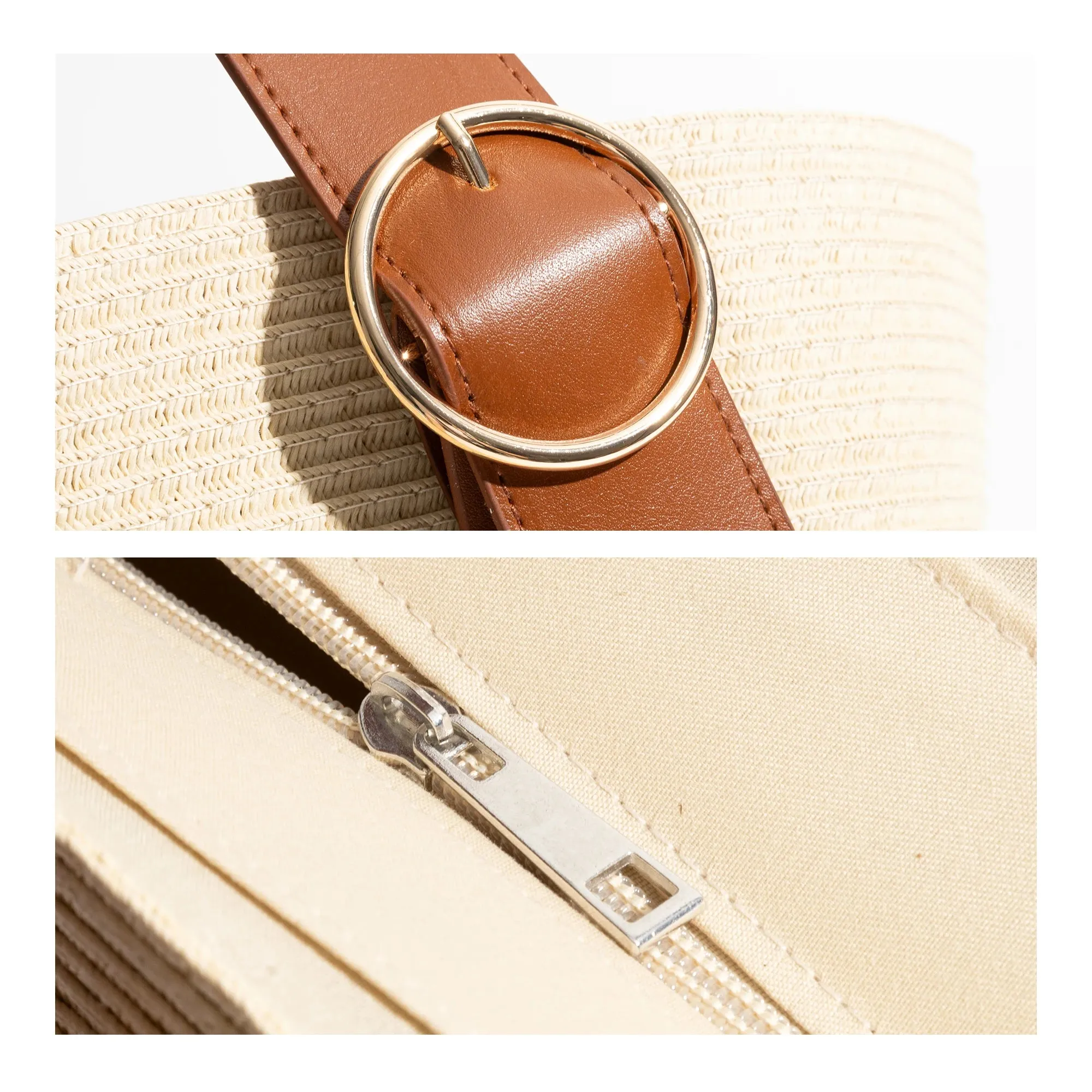 Straw Bucket handle Handbag
