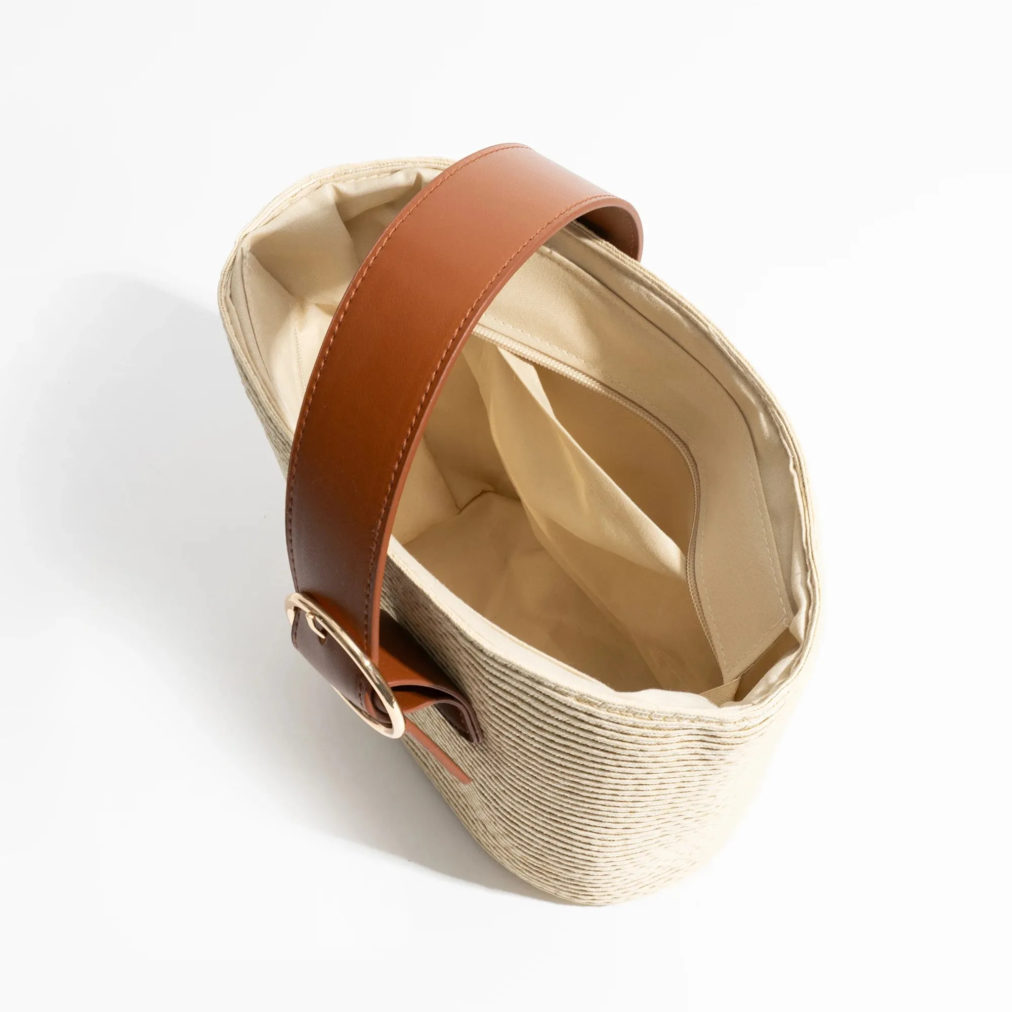 Straw Bucket handle Handbag