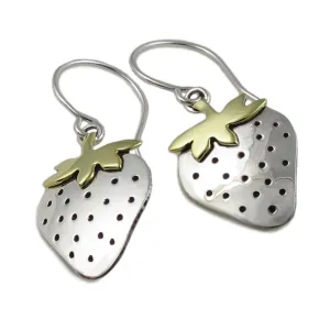 Strawberry Fruit 925 Sterling Silver Earrings